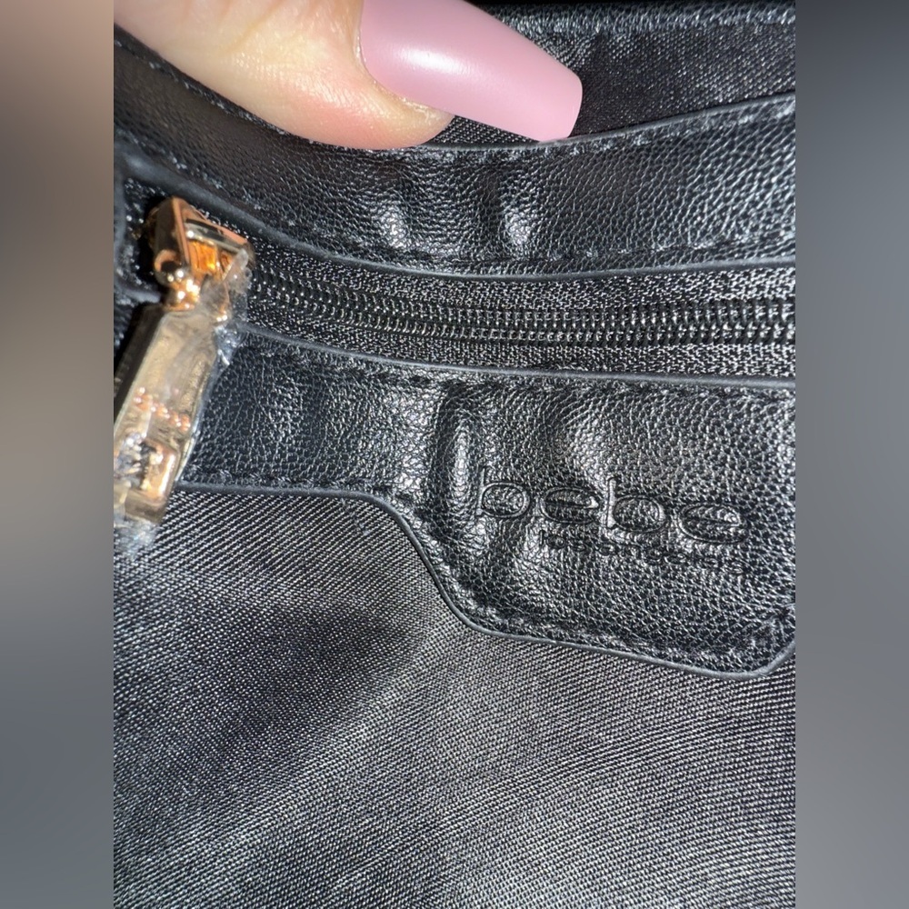Bebe quilted black crossbody purse with gold hardware - Picture 9 of 9